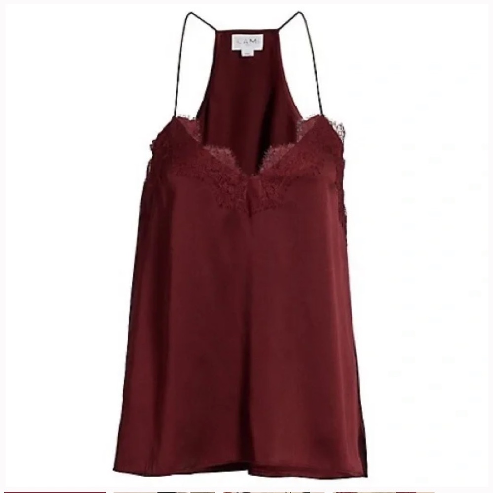 Cami NYC Silk Camisole w/ Lace Trim